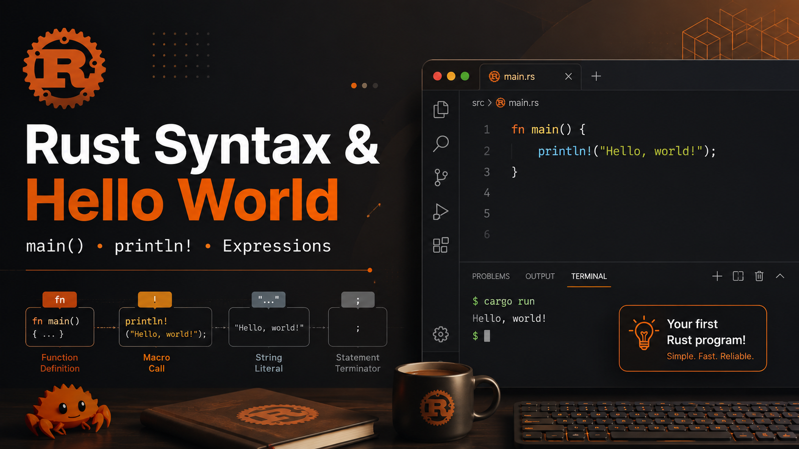 Rust Syntax and Hello World: Complete Beginner Guide with Examples article illustration