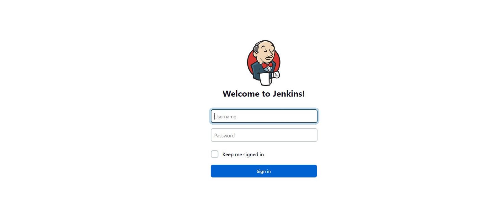 Jenkins setup interface for configuring automation pipelines