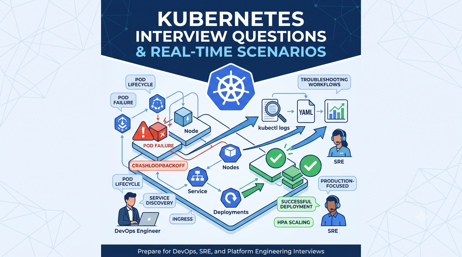 Kubernetes interview questions and real-time DevOps scenarios