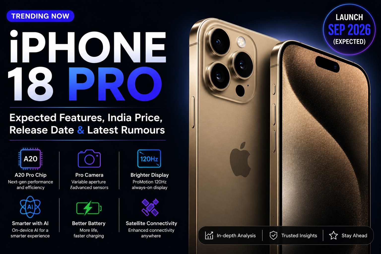 iPhone 18 Pro expected features, India price and release date concept