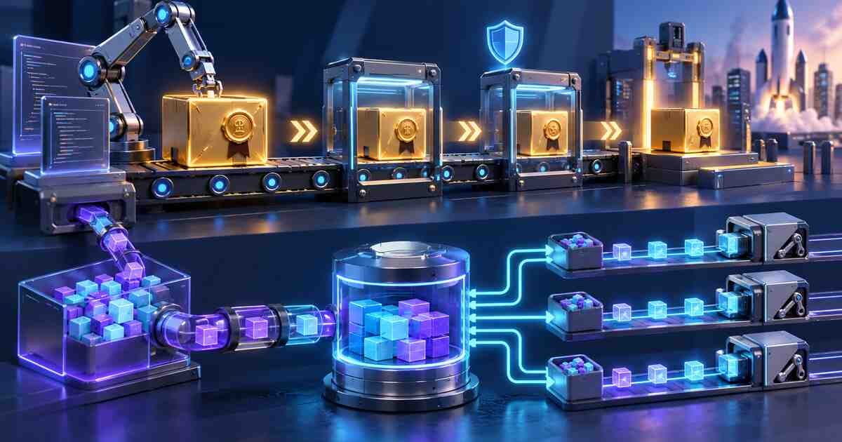 CI artifacts preserved between stages while dependency cache accelerates future jobs