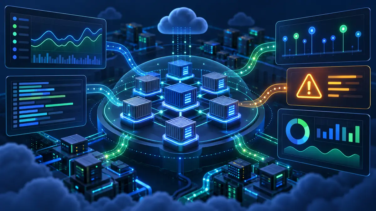 Kubernetes cluster observability with metrics, events, logs, and alerts